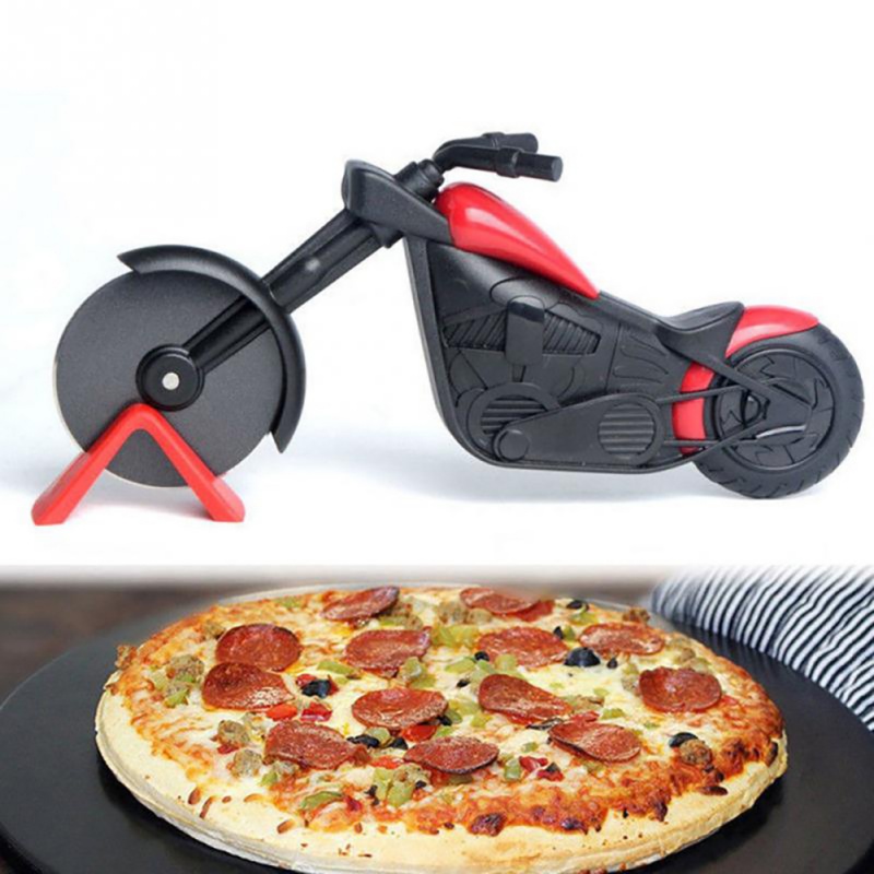 Motorfiets Pizza Cutter Innovatieve Pizza Wiel Roller Tool Fiets Pizza Messen Keuken Cut Gereedschap Rvs Pizza Snijders
