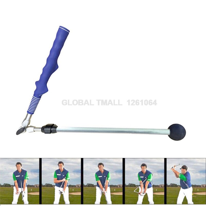 Golf träningshjälpmedel träningsverktyg golf swing tränare mångfärgad med handgrepp kan korrigera golfspelarens position 1 st