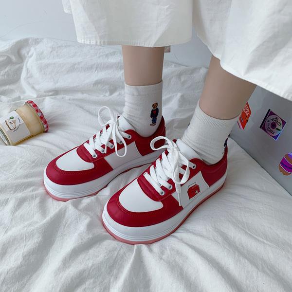 Korean Shoes Soft Autumn All-Match Round Toe Casual Female Sneakers Comfortable Fall Cross Small Solid PU Leisure: 2 / 35