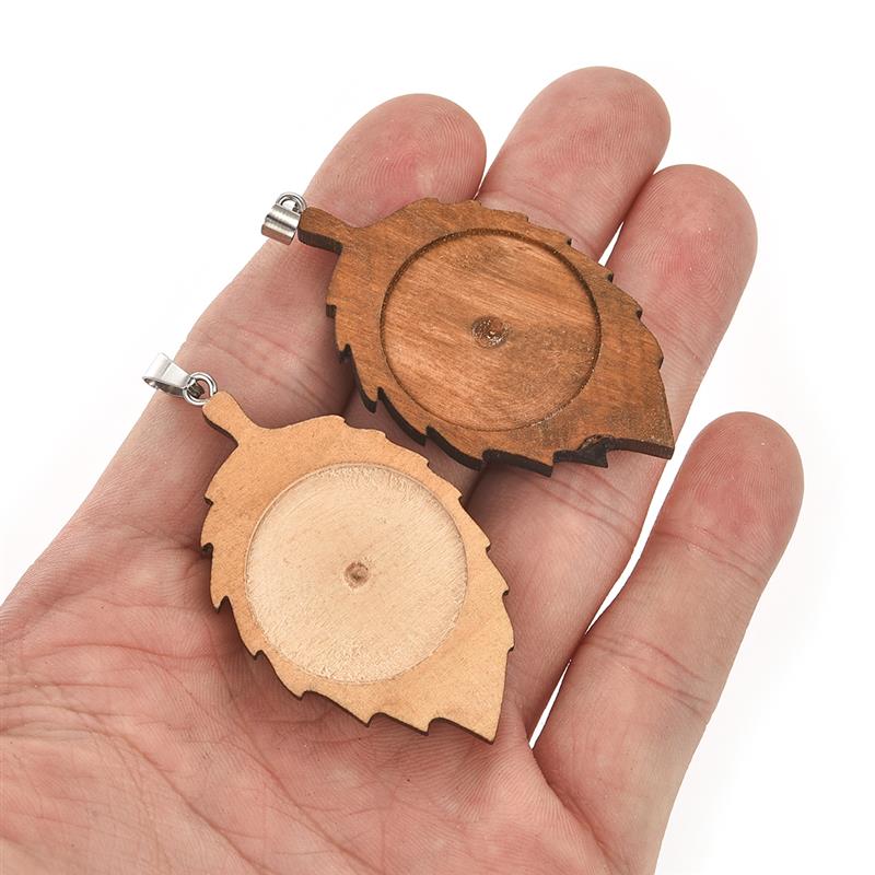 10 kpl puinen riipus cabochon pohja-asetelma korujen valmistustarvikkeet kaulakoru tyhjä tarjotin asettaminen sopii 25mm lasikaabokonia