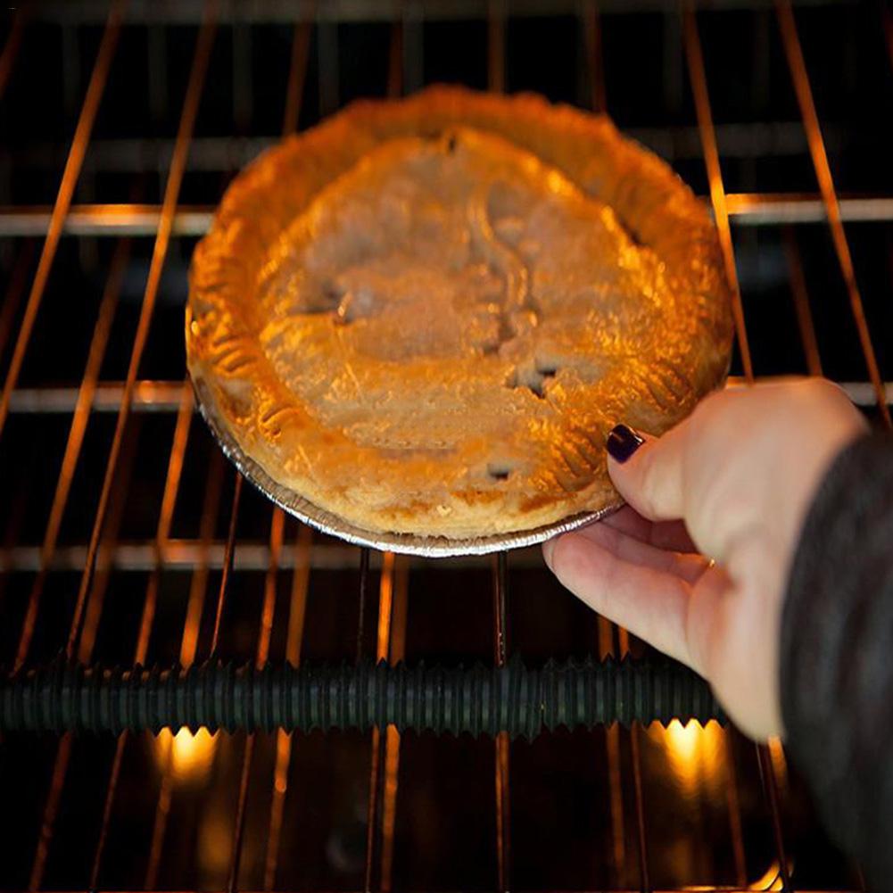 Couvercle de protection Anti-chaleur pour four, grille en Silicone de alimentaire, résistant à la chaleur, grille de protection des bords, four micro-ondes réfrigérateur, barre Anti-chaleur, 35.7cm