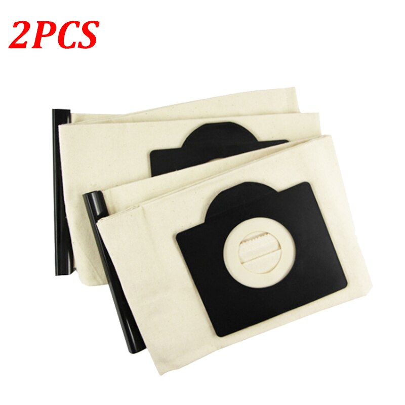 1Pc Wasbare Doek Stofzakken Voor Karcher WD3 MV3 SE4001 A2299 K2201 F K2150 Stofzuiger Onderdelen Vervanging stofzak: 2PCS