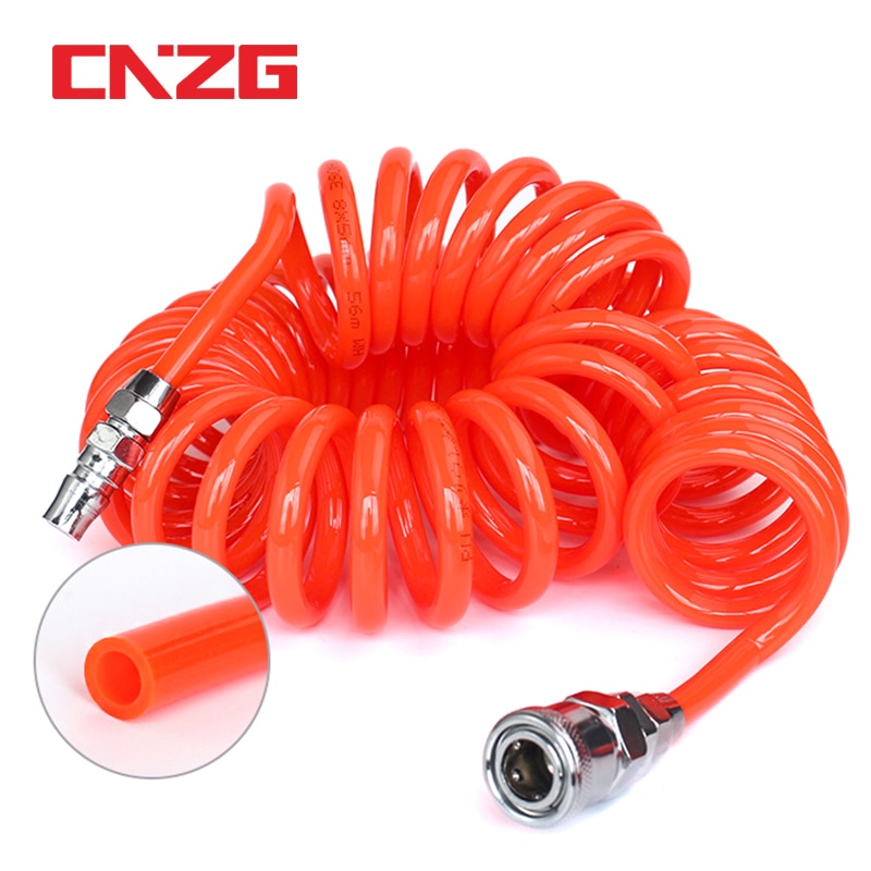 Schlauch Für Kompressor Luft Werkzeug 8mm 10mm 12mm 6M 9M 12M 8x5mm 12x8 10x 6,5mm Hohe Druck PU Rohr Rohr Gas Frühling Pneumatische Spirale