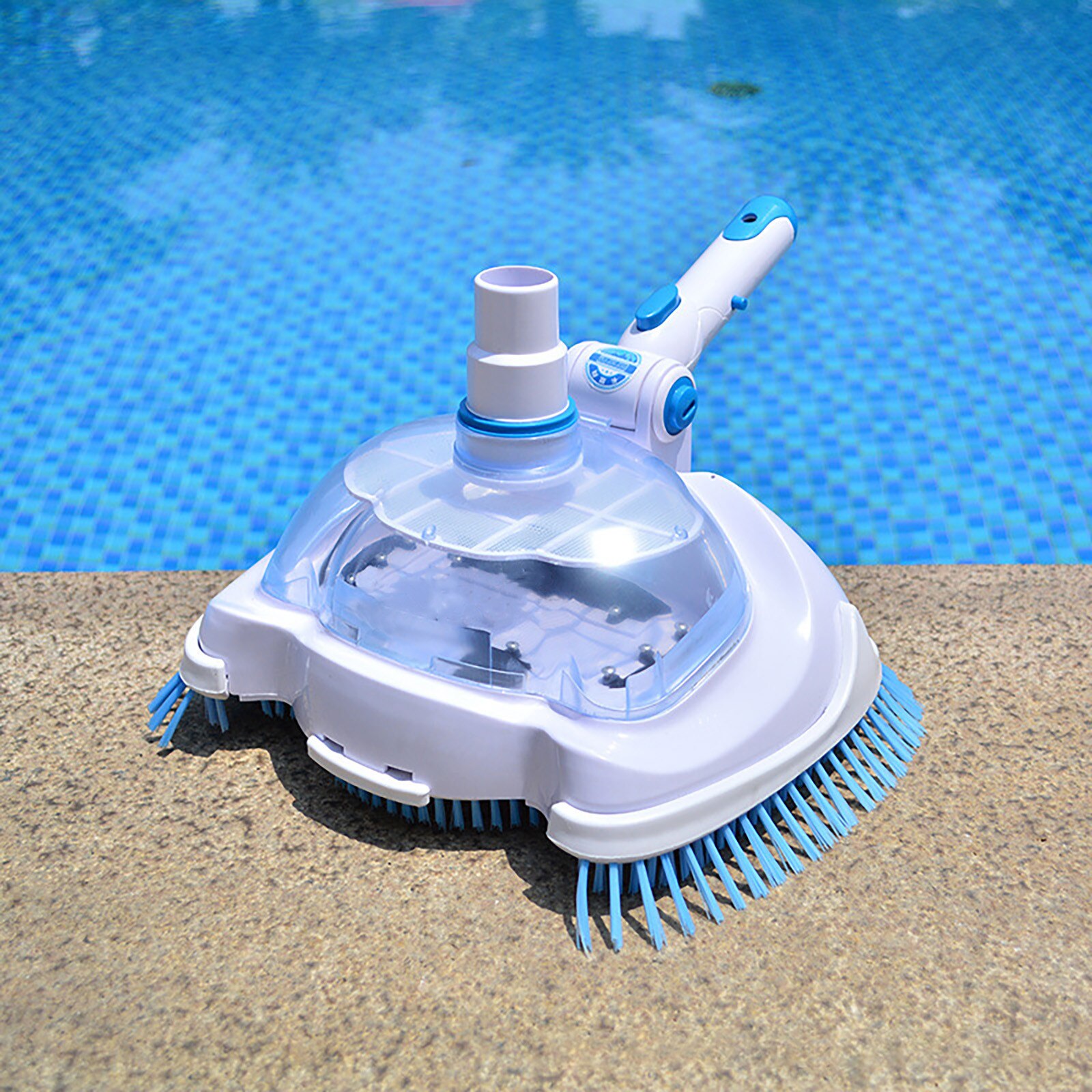 1pcs swimming pool vacuum cleaner cleaning and disinfection tool suction head pool fountain spa pool transparent vacuum cleaner: Default Title