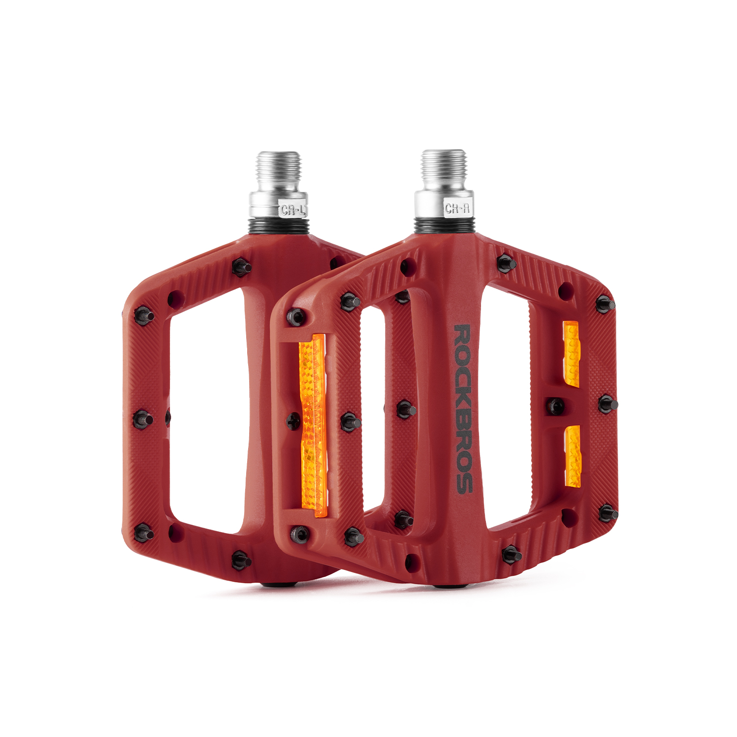 ROCKBROS pédales de vélo en Nylon pédales de vélo légères et durables pédales de vélo à roulement scellé pédales antidérapantes: Bourgogne