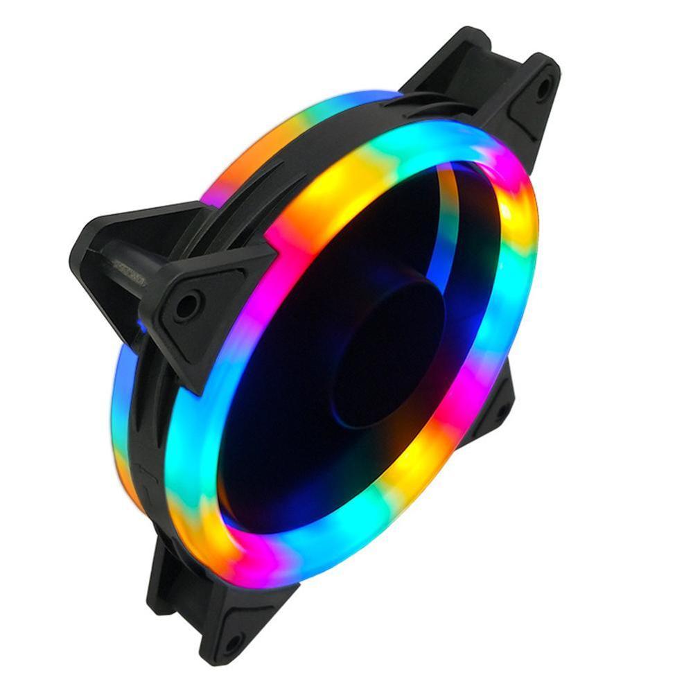 LED Lüfter RGB Computer Fan PC Computer Fall Fans Ultra Silent 4 Pin kühler CPU Kühler Fan mit Anti-Vibration Gummi: B