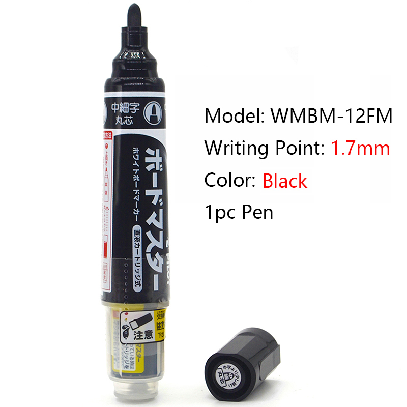 Marcadores de quadro branco piloto canetas de marcação de tinta recarregável apagável 1.7/2.2-5.2/2.3mm dicas marcadores de quadro branco material escolar escritório: YELLOW