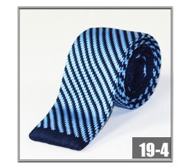 Newest Striped Knitted Mens ties Polyester Knit necktie for men Party Business Brand Handmade Neck Tie: 19 4