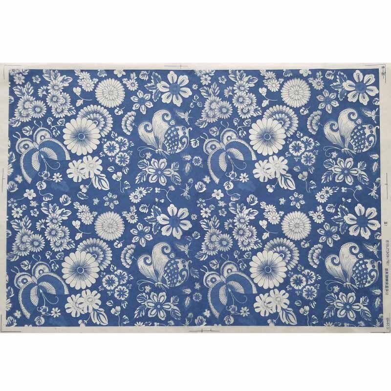 Keramik Aufkleber Diy Keramik Tonne Unterglasur Farbige Blume Papier Blau Porzellan Transfer Papier Hohe Temperatur Aufkleber Papier: 11