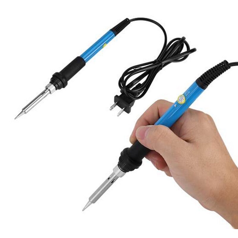 Soldador eléctrico de temperatura ajustable 5 en 1 220V 60W, estación de soldadura de calentamiento interno, herramienta de reparación con 5 puntas: 110V 60W US Plug