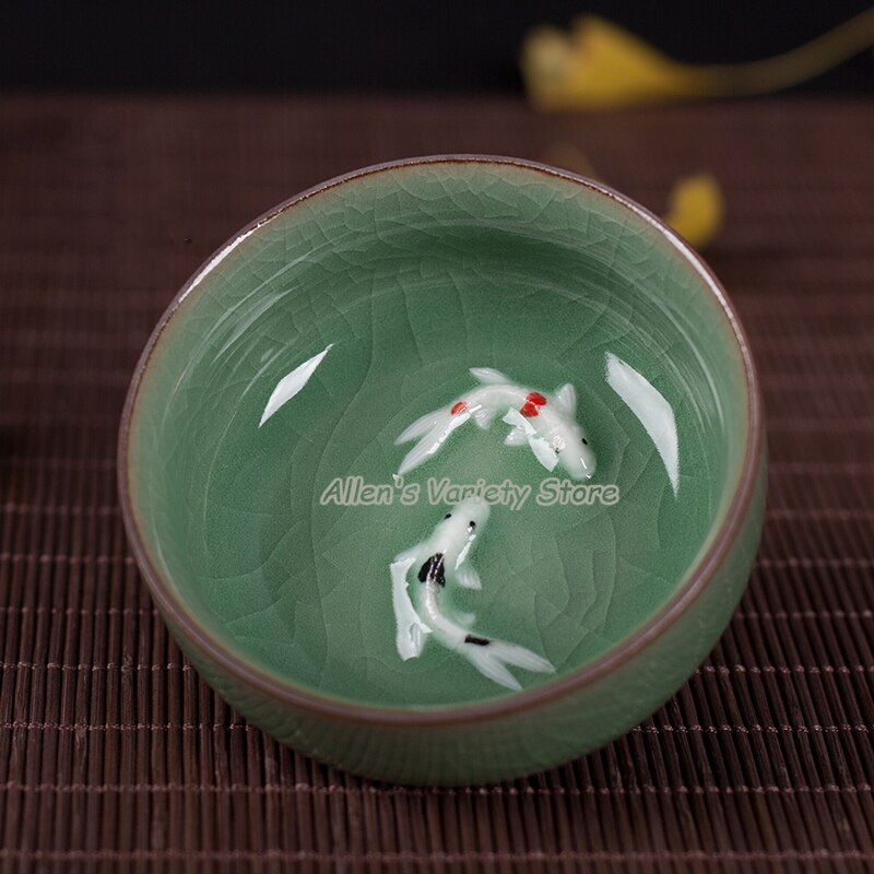 ! Crackle glaze Saucer china Porcelain coffee cup Chinese Longquan Celadon Celadon Teacup cups tea set cups tea sets