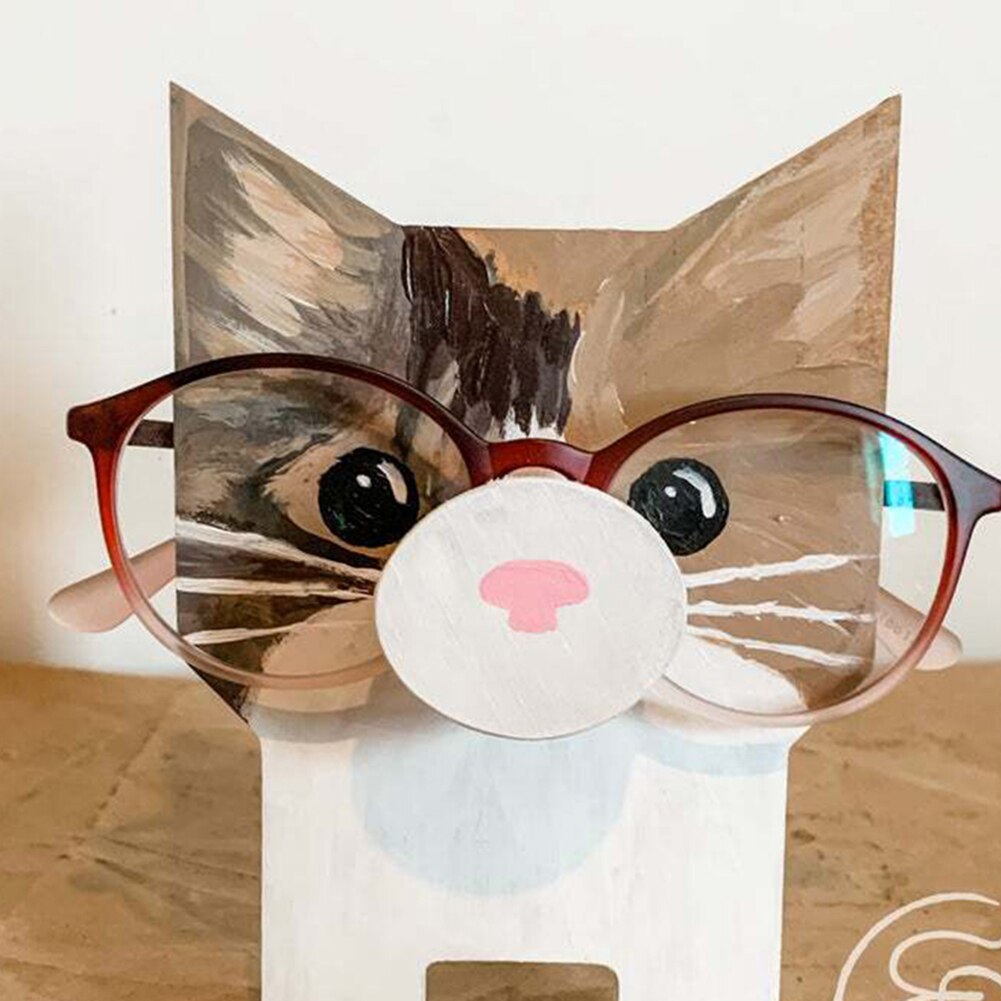 Porte-lunettes en bois sculpté à la main, support de lunettes de soleil, décoration de la maison,