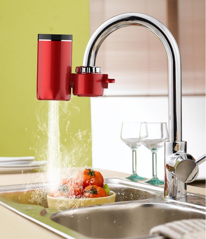 3000W Free-installation Electric Water Heaters Kitchen Cool Water Faucet 3 Sec LED Water Heater Rotatable With Temp Display