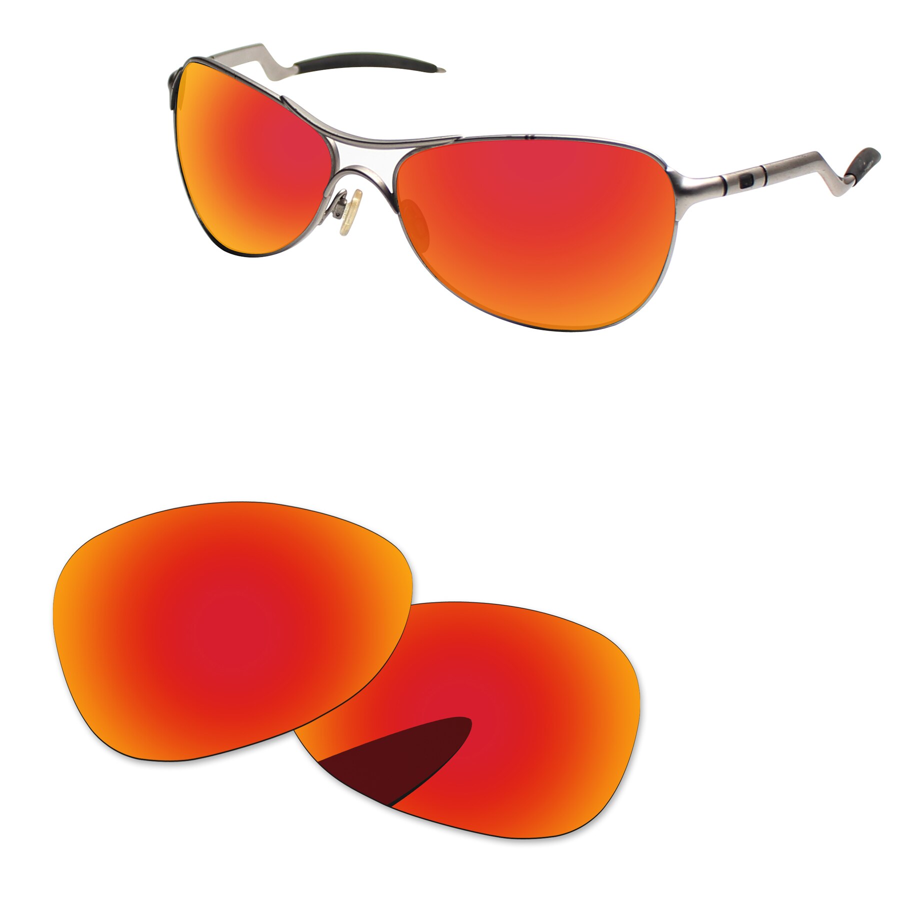 Fire Red Mirror Polarized Replacement Lenses For Warden Sunglasses ...