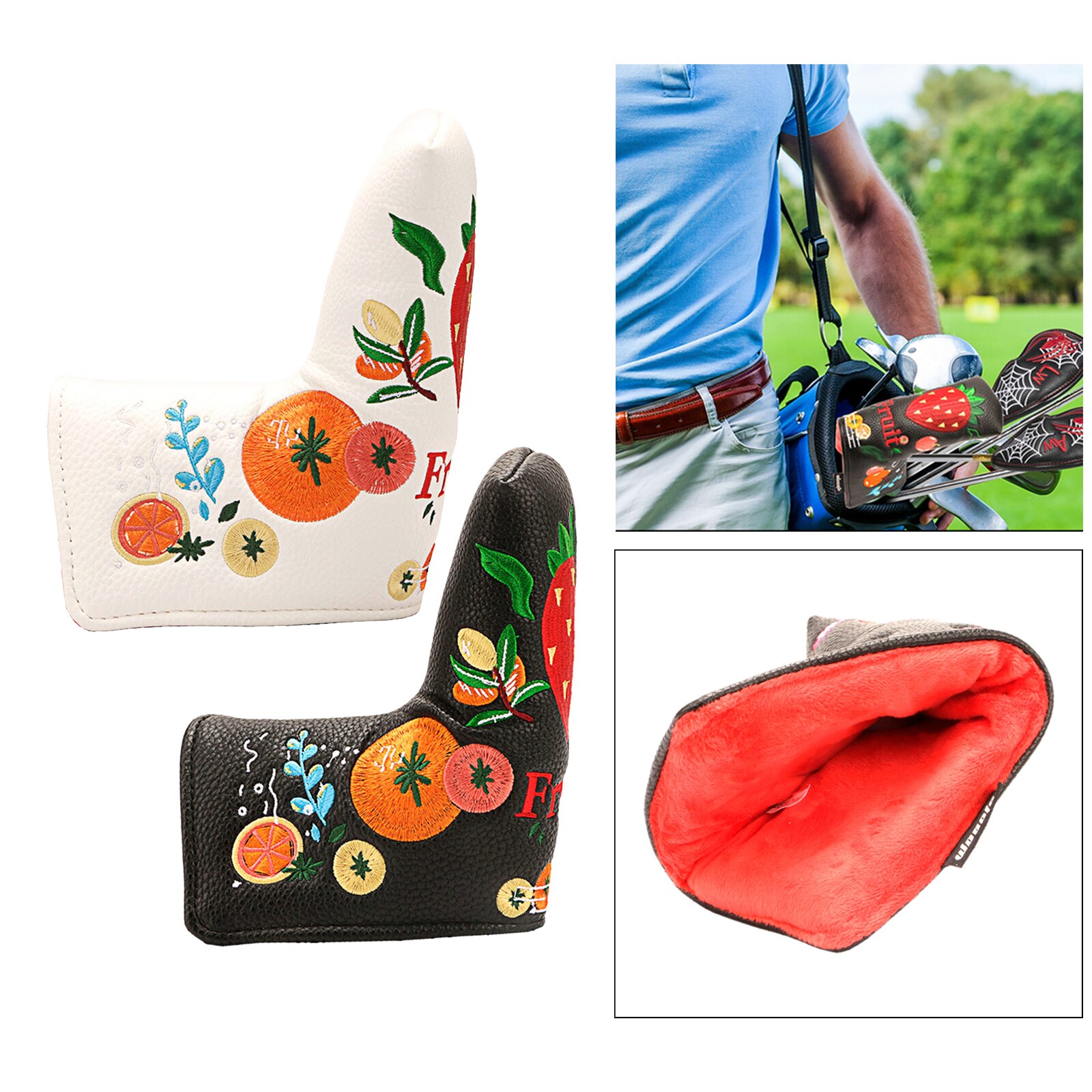 Funny Golf Blade Putter Headcover Magnetic Closure Club Protector Head Cover