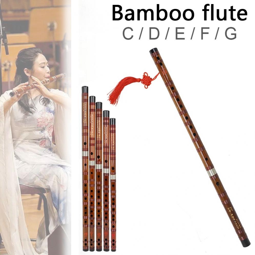 Flauto di bambù durevole strumenti musicali professionali a fiato CD E F G chiave flauto trasversale cinese