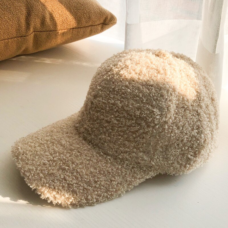 Unisex Winter Outdoor fleece faux fur Adjustable Caps winter warm baseball sport caps men&amp;women Cute: brown