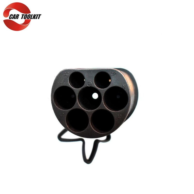 Enchufe EV monofásico IEC 62196 tipo 2, conector macho EV, cargador de coche eléctrico, estación de carga de energía de CA, lado 110V-250V, 16A