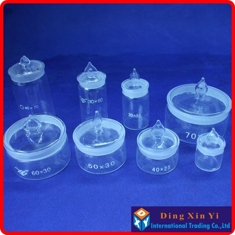 (8pieces/lot)60*30mm Glass weighing bottle in low form,glass weighing