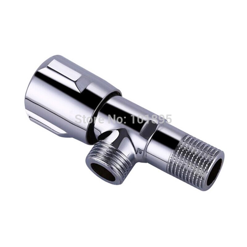 Válvula angular de Metal de rosca de 1/2 ", Color cromo, níquel y negro