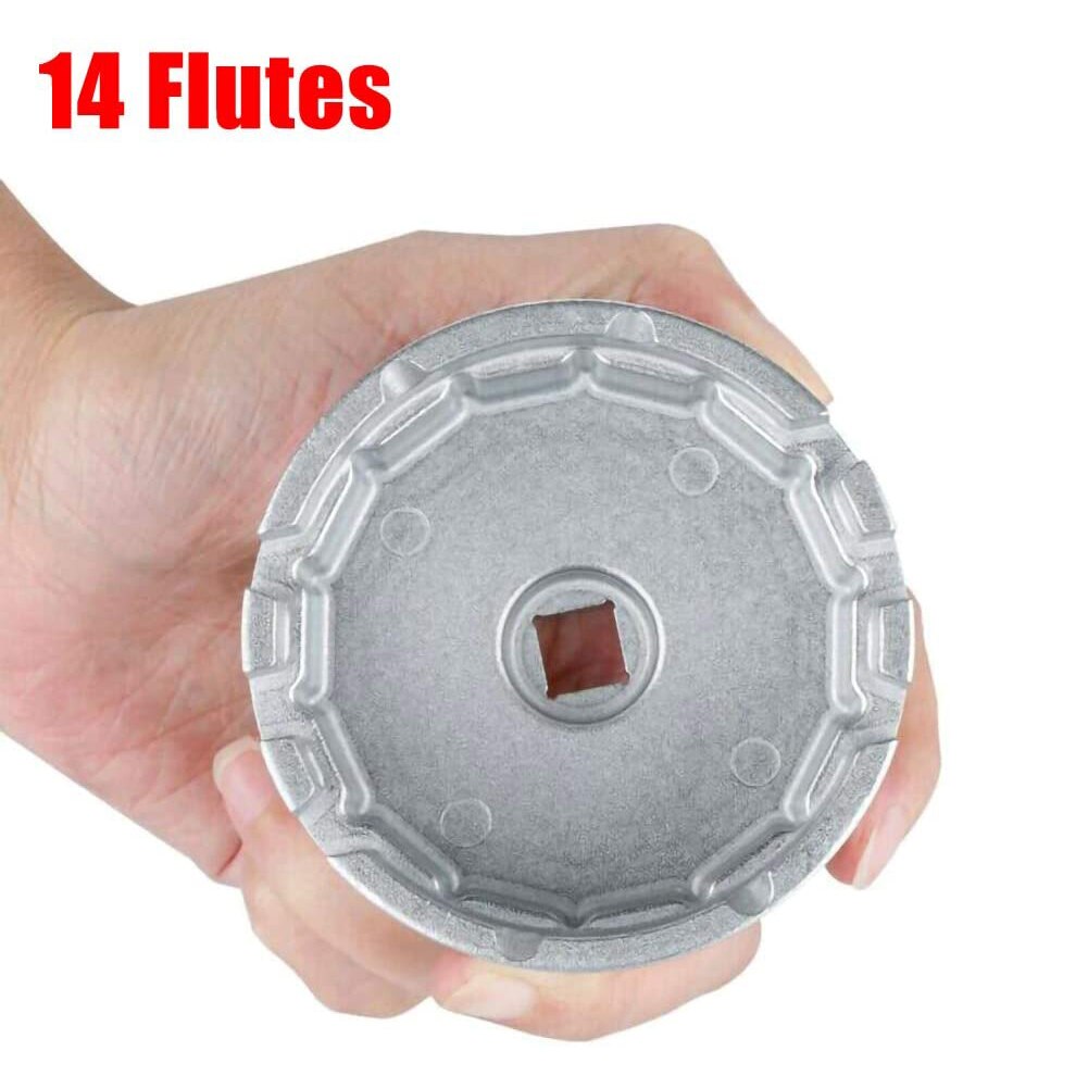 Strumento di rimozione della chiave del cappellaio della chiave del filtro dell&#39;olio del cappuccio dell&#39;automobile di alluminio 65 mm 14 flauti stile della cartuccia per Toyota Lexus Camry RAV4