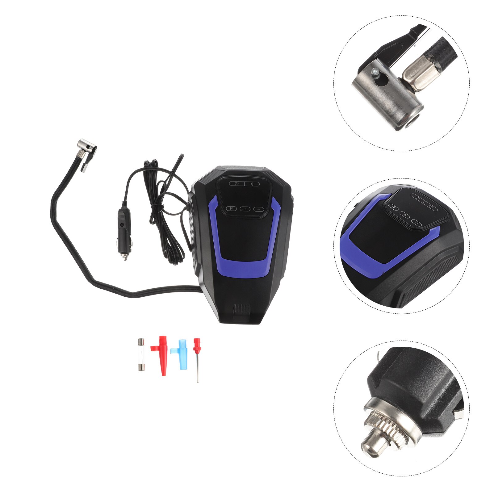 1pc Electric Air Compressor 22 Cylinder Air Pump with Digital Pressure Meter