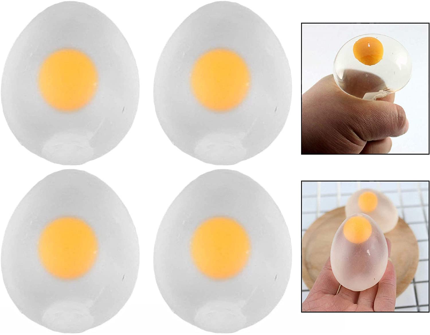 Yooap Squeeze Speelgoed Ei Splat Bal Anti Stress Decompressie Cure Speelgoed Reliever Beste Voor Kinderen Volwassen Speelgoed 4 Stuks
