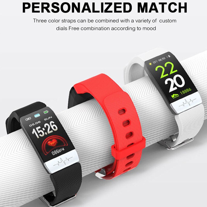 Fitness Tracker Smart Watch ECG PPG Smart Band Blood Pressure Waterproof Heart Rate Monitor Smart Bracelet Men Women Pedometer