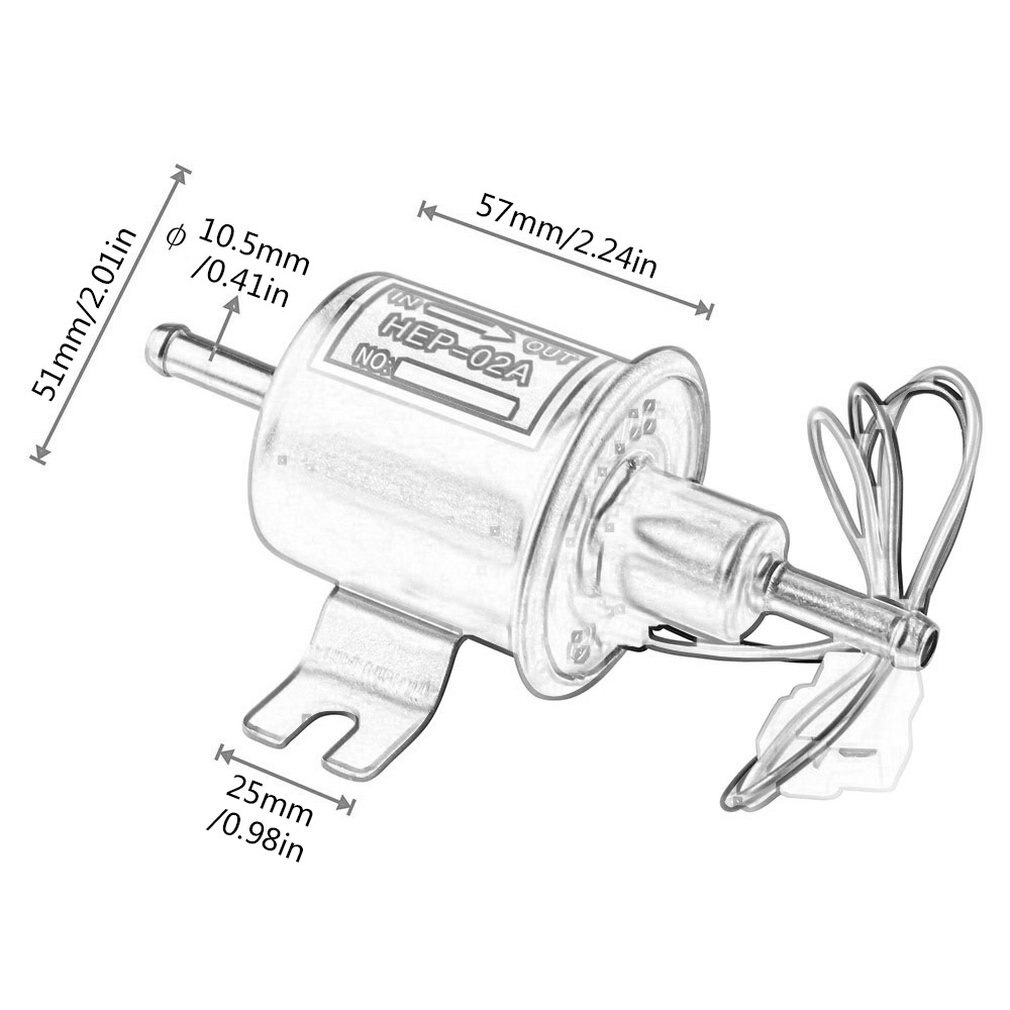 HEP-02A Gas Diesel fuel pump Inline Low Pressure electric fuel pump 12V 24V electronic pump Electronic diesel pump