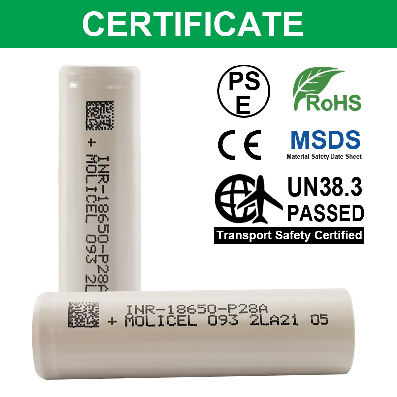 Original Molicel P28A INR18650 2800mAh 25A battery 3.6V Rechargeable lithium batteries li-ion Cell Big Power Capacity VS VCT5