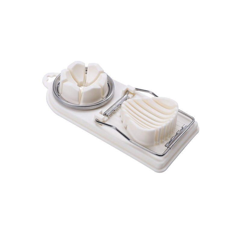 Ei Slicer multifunctionele Ei Cutter 2-in-1 Ei-snijden Apparaat 304 Roestvrij Staaldraad en PP Plastic Base Keuken Accessoires: Default Title
