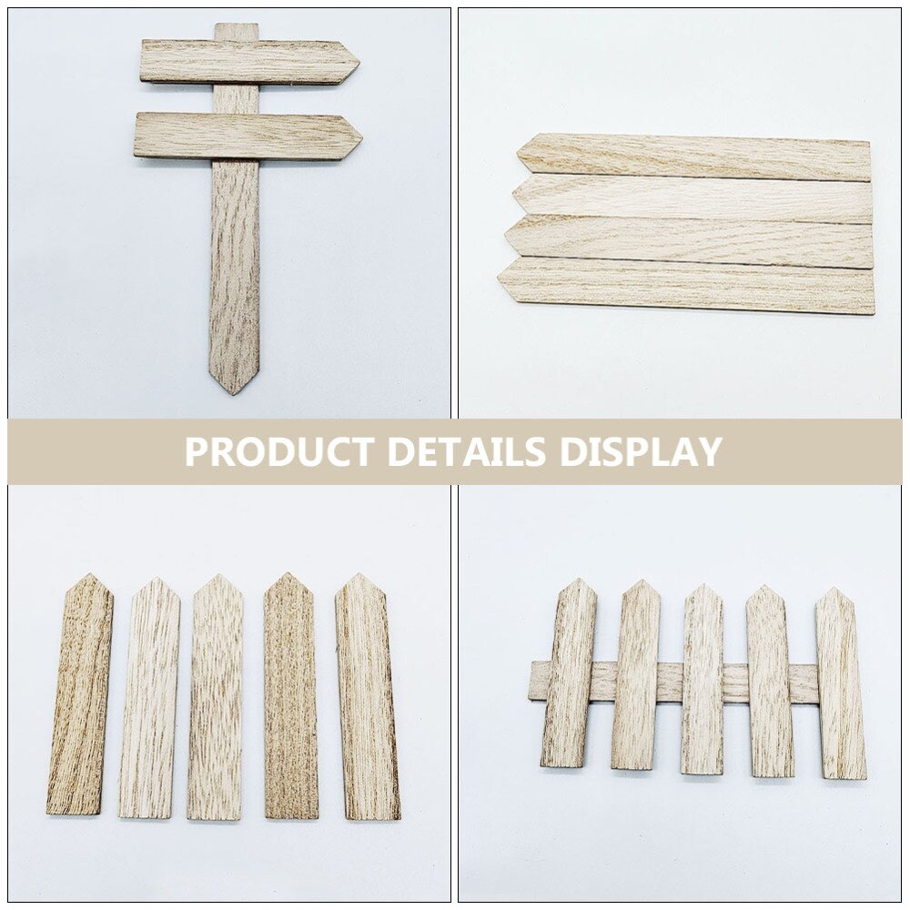 20Pcs Waterproof Garden Plants Label Multifunction Wooden Road Sign