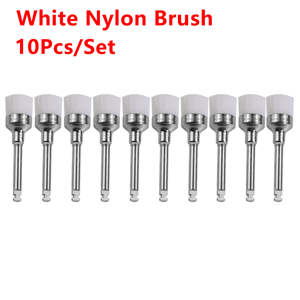 Pulidor Dental desechable, cepillo de cerdas de nailon, herramientas de dentista, taza pulidora, blanqueamiento Dental, cepillos de profilía, 10 unids/lote por caja: 4