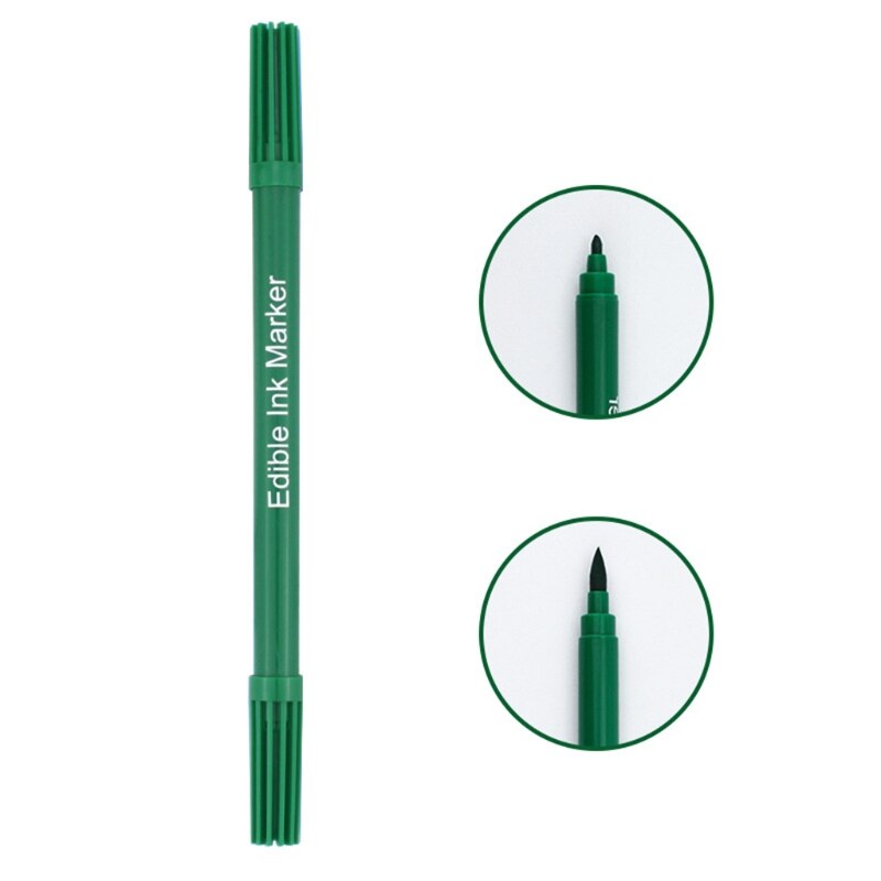 Y8AB Lebensmittel Klasse Zuckerguss Dekorieren Stift Mittagessen Verpackung Kuchen Kasten Lebensmittel Färbung Marker Dual-Gekippt Stifte freundlicher DIY: dunkel Grün