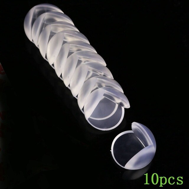 10pcs/lot Baby Safety Silicone Protector Table Corner Edge Protection Thicken Safety anti-collision angle Protect kids from bump: 10pcs Sphere shape