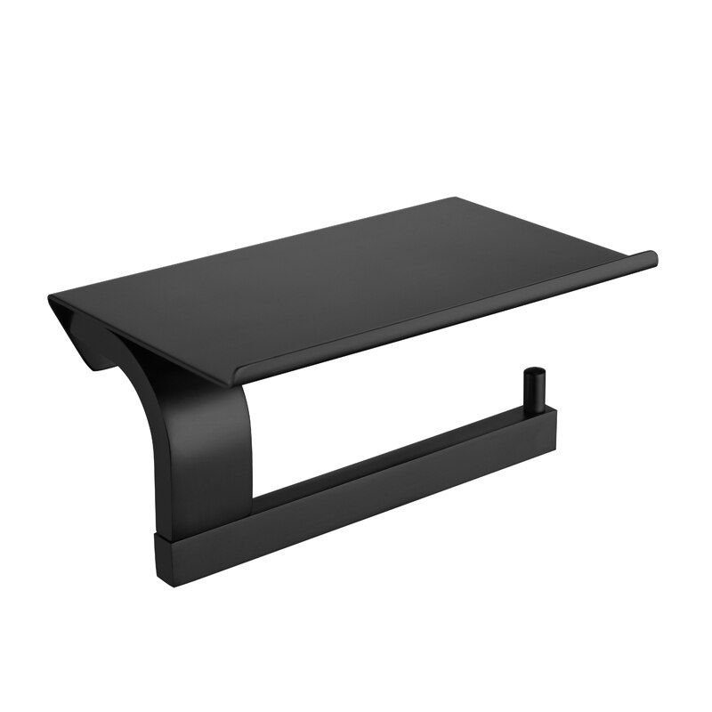 Soporte para papel de cocina, de acero inoxidable, Portarrollos de papel negro para baño, soporte de papel higiénico, soporte de papel para baño hardwa