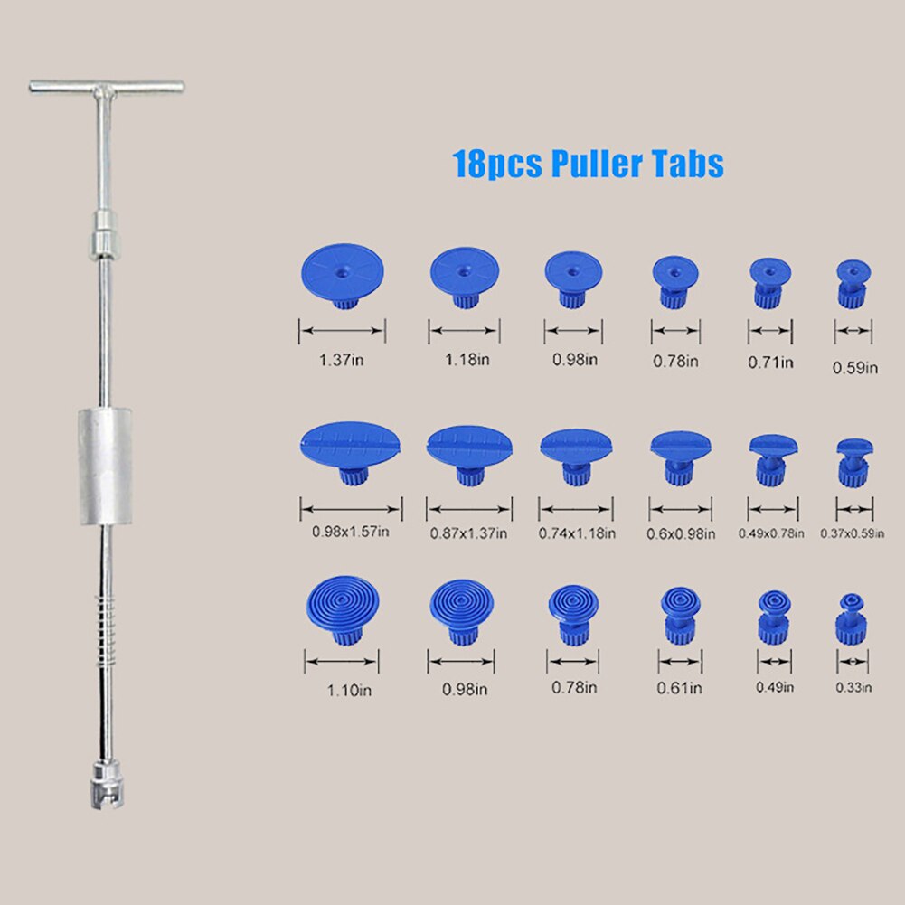 2 in 1 bil malingfri bule reparation bule aftrækker kit værktøj til fjernelse af buler glide baglæns hammer lim faner sugekopper til haglskader