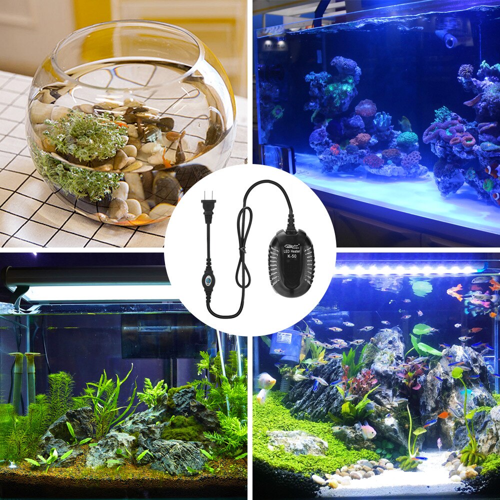 Kleine Mini Aquarium Verwarming Staaf Tropische Vis Schildpad Verwarming Lage Waterstand Verwarmingselement Automatische Constante Temperatuur