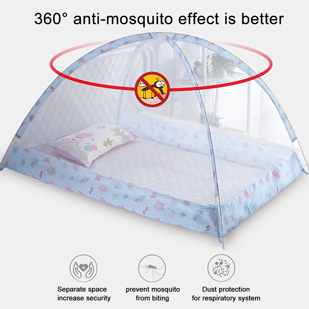 Baby Dome Handmatige Bediening Installatie Netten Bodemloze kinderen Anti-muggen Stofdicht en Winddicht Klamboe Klamboe