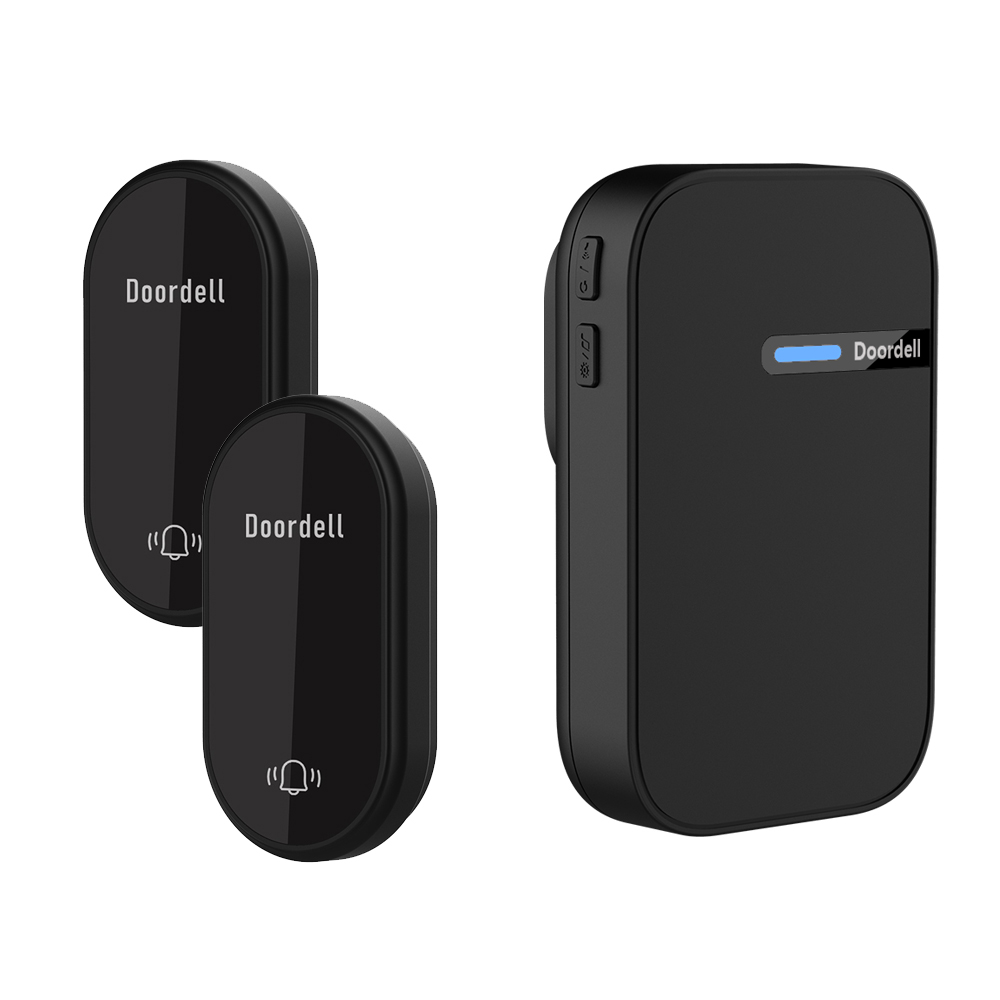 Acrylic Lens Battery Free Waterproof Self Powered Doorbell High Volume Wireless Electronic Emergency Call Device: Brown / UK