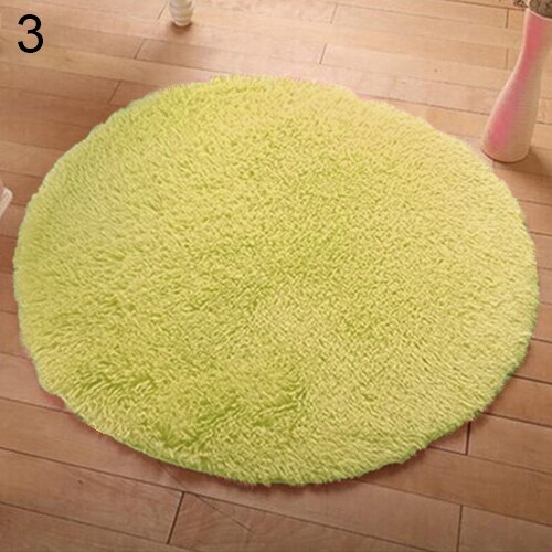 Tapis de Yoga rond en peluche solide et antidérapant, 40x40cm, pour la salle de bain et la chambre à coucher, décor de maison: 3