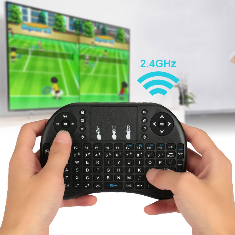 7 color backlit i8 Mini Wireless Keyboard 2.4ghz Spanish 3 colour Air Mouse with Touchpad Remote Control Android TV Box