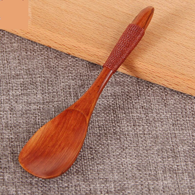 1 juego duradero Estilo japonés bote de condimento de madera tarro de especias con cuchara y tapa, caja de pimienta de sal tazón de azúcar accesorios de cocina