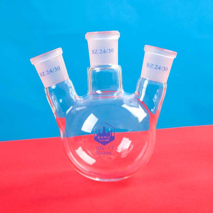 Three-necked flask 250ml/24x high borosilicate glass thickening material