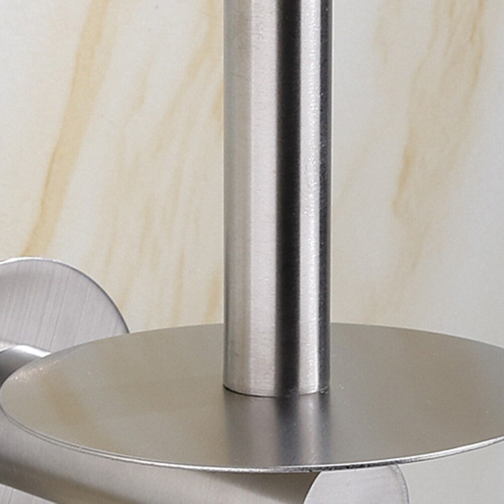 Stainless Steel Wall-mounted Standable Towel Rack Pole Paper Roll Holder