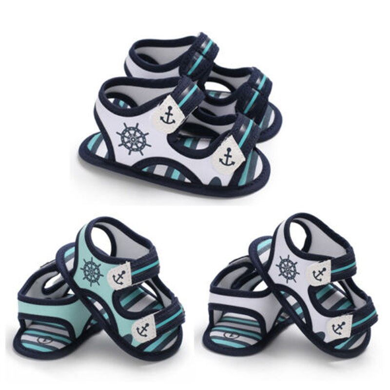 Sandália infantil de verão, romper para meninos com lona, sapatos macios para crianças pequenas