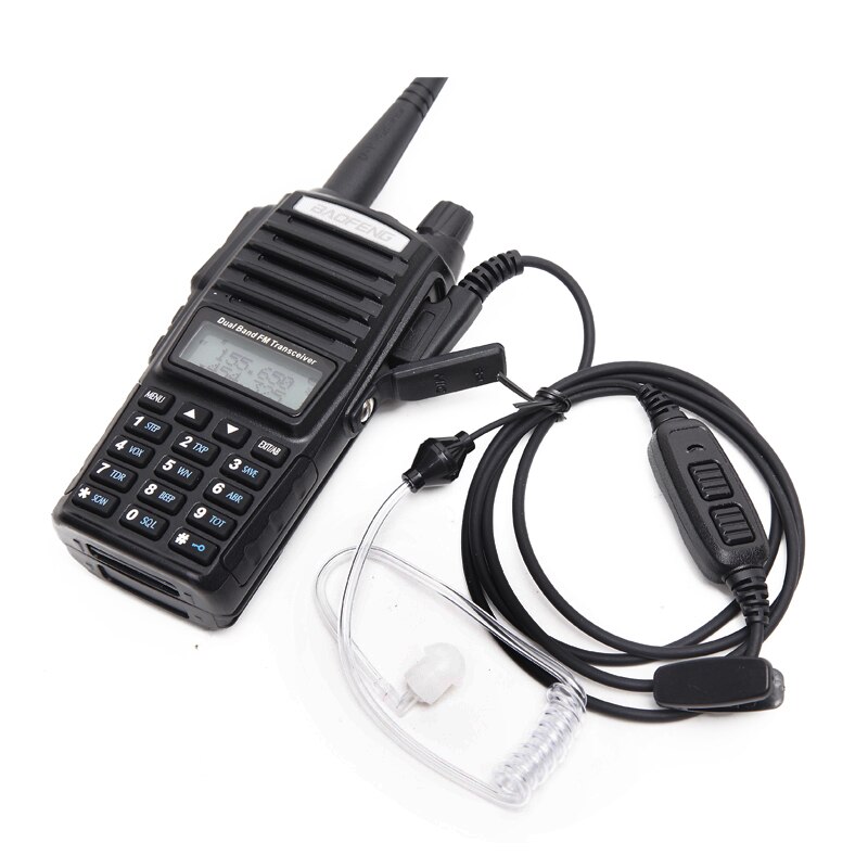 Baofeng UV-82 2 Stift Dual PTT Headset verdeckt Luft akustisch Rohr Ohrhörer Für POFUNG UV82 UV-82HP UV82HP UV-8D Plus Walkie Talkie