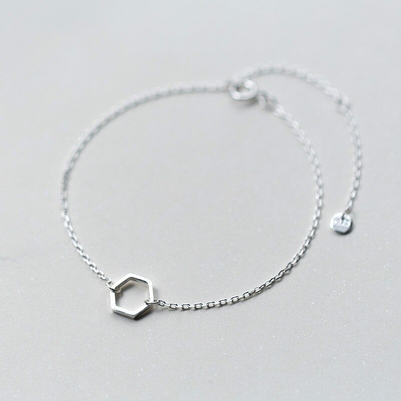 925 Sterling Silber Fußkettchen Romantische Kleine Herz Charme Fußkettchen für Frauen S925 Fußkettchen Armband Einstellbar Länge Edlen Schmuck: geometric