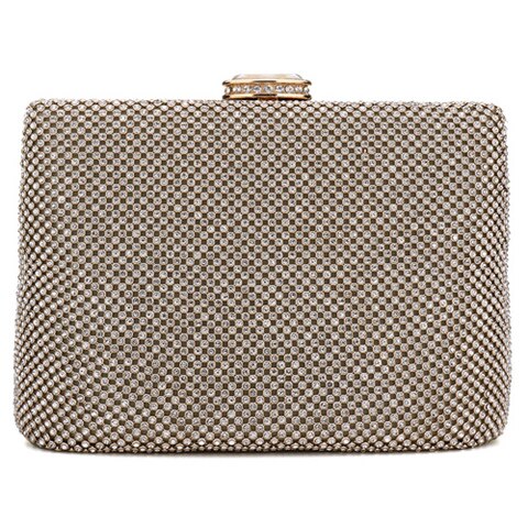 Bolsa feminina de embreagem oco com strass de vidro ouro bolsa de ombro bolsas de luxo bolsas femininas designer bolsa feminina