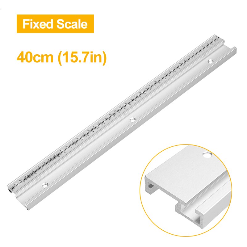 300-800mm t-track met schaal, legering t-tracks, t-sleuf, verstekrailstopper, houtbewerking, zaagtafel, werkbank, doe-het-zelfgereedschap, accessoires